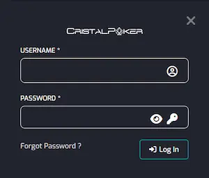 CrystalPoker Casino login