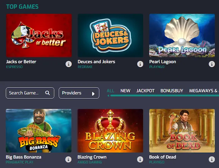 CrystalPoker Casino slots